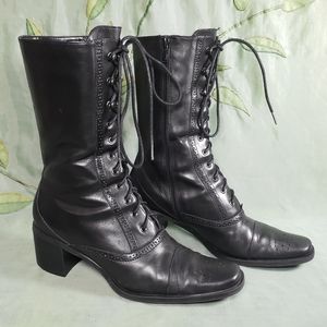 🚫SOLD🚫Vintage Steampunk Lace-up Granny Boots